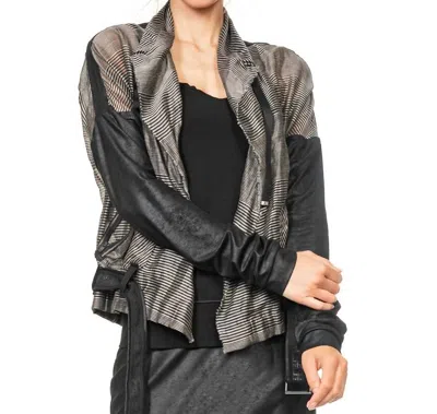 Shop Beate Heymann Organza Stripes Jacket In Black/grey