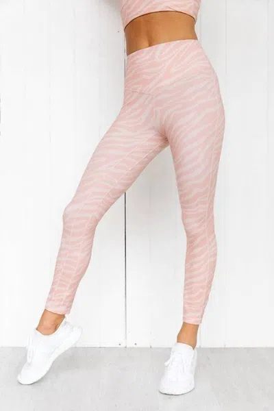 Shop The Free Yoga Zebra Leggings In Zebra Pink In Multi