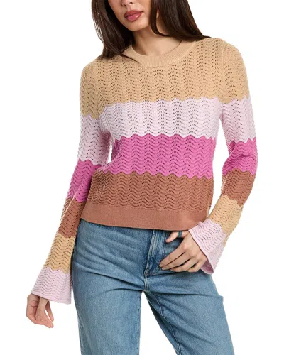 Shop Design History Flare Sleeve Sweater In Purple