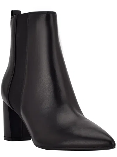 Shop Calvin Klein Feli Womens Suede Dressy Chelsea Boots In Black
