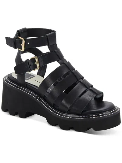 Shop Dolce Vita Galore Womens Buckle Closure Heel Gladiator Sandals In Black