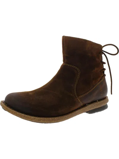 Shop Born Taran Womens Leather Casual Ankle Boots In Brown