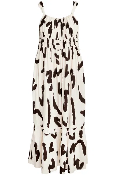 Shop Crosby By Mollie Burch Whitner Dress In Squiggle In White