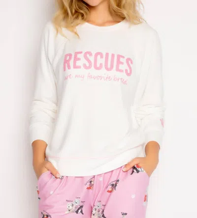 Shop Pj Salvage Rescues Are My Favorite Breed Top In White