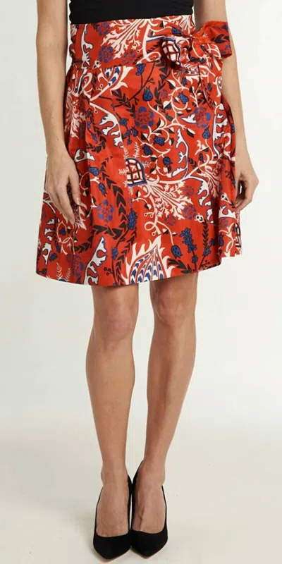 Shop Ck Bradley Women's Carrie Wrap Skirt In Frolic Cherry In Red