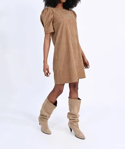 Shop Molly Bracken D'orsay Dress In Beige In Brown