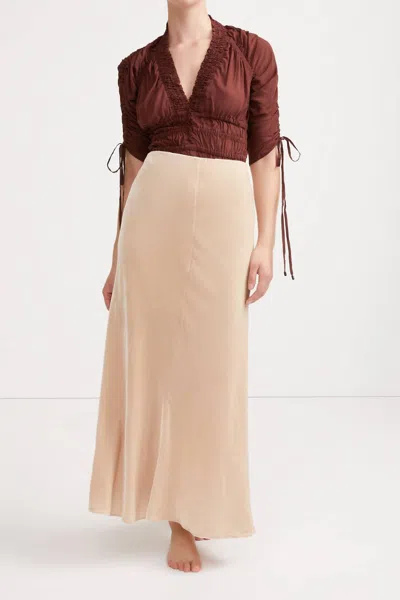 Shop Sleeping With Jacques Bianca Skirt In Sand In Beige