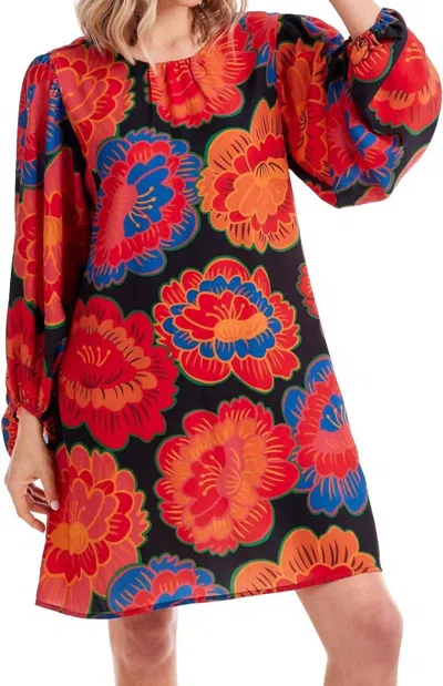 Shop Mudpie Maddy Paisley Floral Dress In Black In Multi