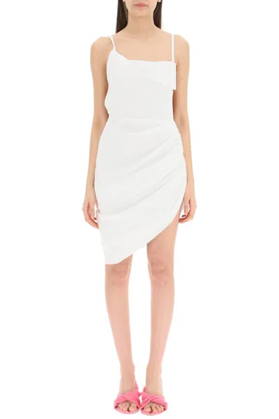 Shop Jacquemus La Robe Saudade Mini Dress In White