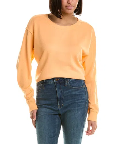 Shop Michael Stars Sydney Sweatshirt In Orange