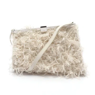 Shop N°21 Petite Jeanne Shoulder Bag Fake Fur Ivory In Multi