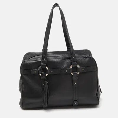 Shop Bally Leather Charlyna Shoulder Bag In Black