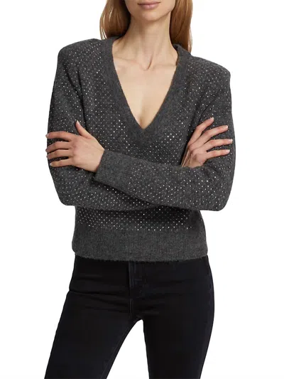 Shop Veronica Beard Pablah Sweater In Charcoal In Pink