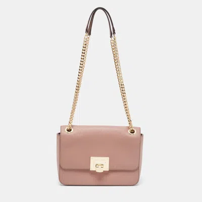 Shop Michael Kors Leather Tina Shoulder Bag In Pink
