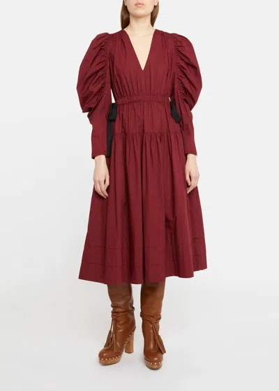 Shop Ulla Johnson Althea Dress In Bordeaux In Red