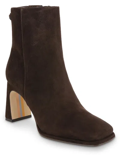 Shop Sam Edelman Irie Womens Suede Square Toe Booties In Brown