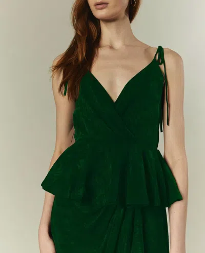 Shop Christy Lynn Celine Top In Emerald In Green