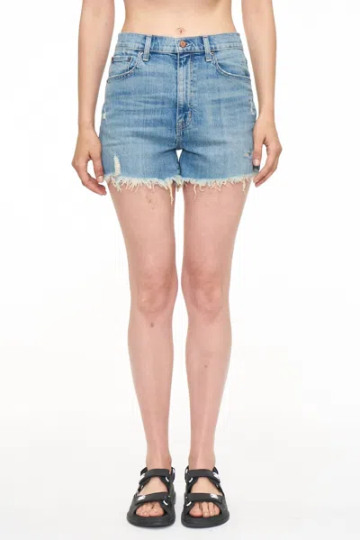 Shop Pistola Maeve Super High Rise Cut Short In Cove Vintage In Blue