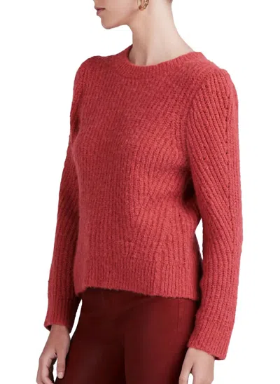 Shop Derek Lam 10 Crosby Ryan Puff Sleeve Sweater In Rhubarb In Red