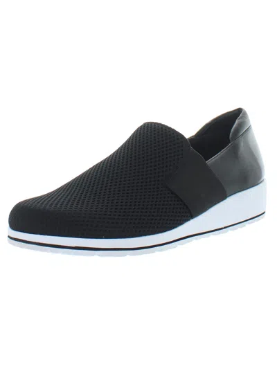 Shop Walking Cradles Fraley Womens Leather Slip On Fashion Sneakers In Black