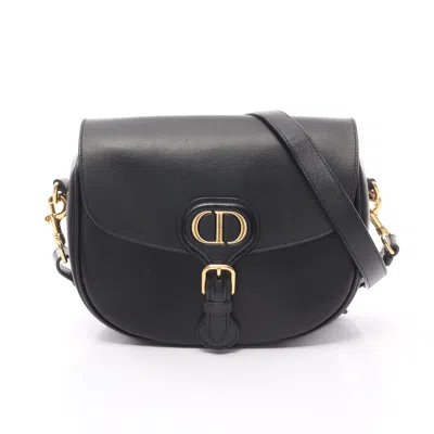 Shop Dior Bobby Bag Medium Shoulder Bag Leather In Black