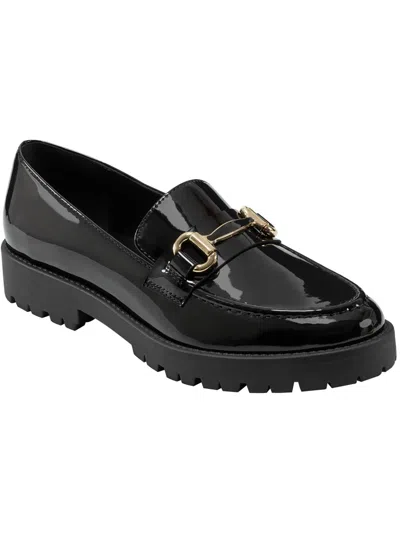 Shop Bandolino Franny Womens Patent Embellished Loafers In Black