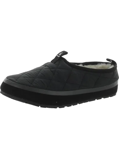 Shop Kamik Puffy Mens Quilted Slip On Slide Slippers In Black