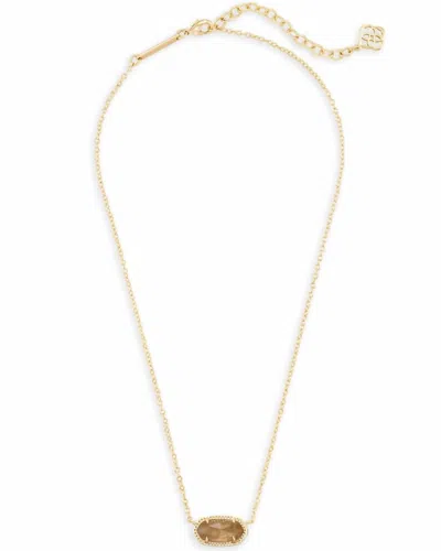 Shop Kendra Scott Women's Elisa Pendant Necklace In Orange Citrine In Gold