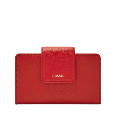 Shop Fossil Women's Madison Litehide Leather Multifunction In Red