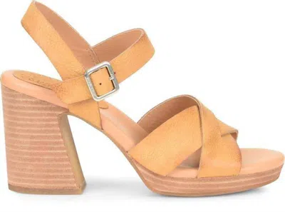 Shop Kork-ease Women's Kristjana Heeled Sandal In Yellow In Orange