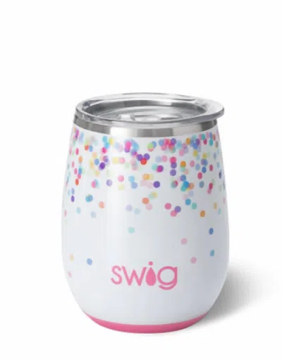 Shop Swig Life Stemless Wine Cup (14 Oz.) In Confetti In Pink