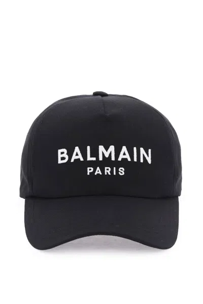 Shop Balmain Baseball Cap With Logo In Multi