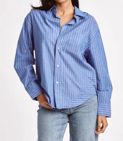 Shop Dear John Denim Lola Oversized Button Down Shirt In Blue
