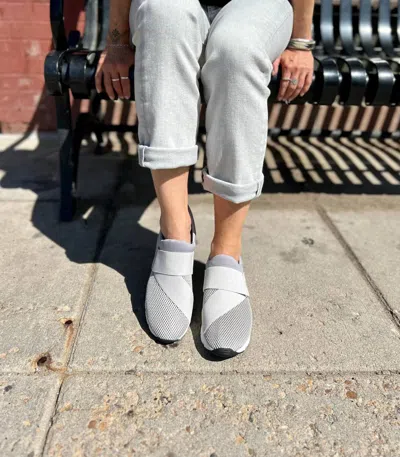 Shop All Black Women's Banded Streak Shoes In Grey In White