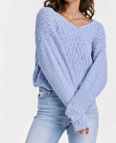 Shop Dear John Denim Lexi Drop Shoulder Sweater In Blue