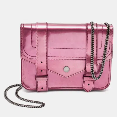 Shop Proenza Schouler Patent Leather Mini Ps1 Crossbody Bag In Purple