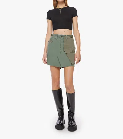 Shop Mother The G. I. Jane Mini Skirt In On The Double In Green