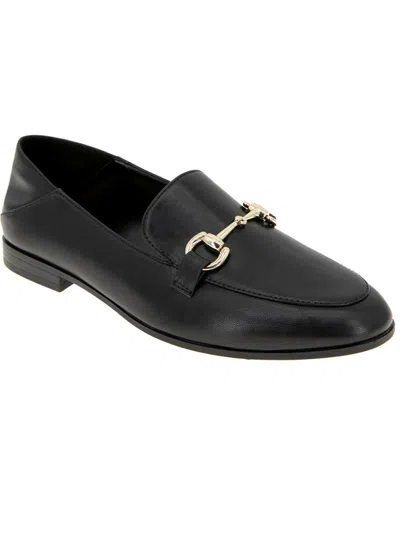 Shop Bcbgeneration Zeldi Womens Faux Leather Slip-on Loafers In Black