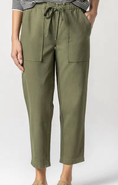 Shop Lilla P Utility Pant In Army Green