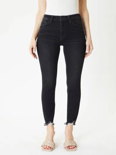 Shop Kancan Curvy High Rise Ankle Skinny Jean In Black Wash In Grey