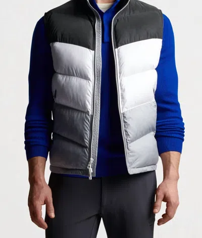 Shop Peter Millar Après Ski Vest In Black Reflective In Grey