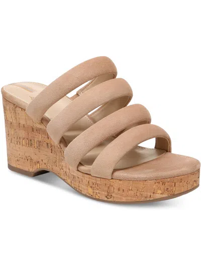Shop Sam Edelman Yuki Em Womens Suede Slide Platform Sandals In Beige