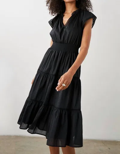 Shop Rails Amellia Dress In True Black Lace Detail