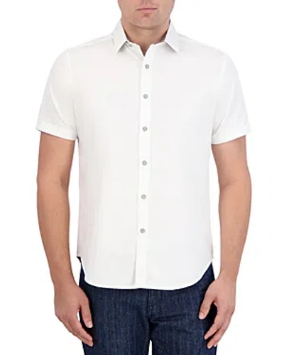 Shop Robert Graham Cruz Control Short Sleeve Button Front Shirt In White