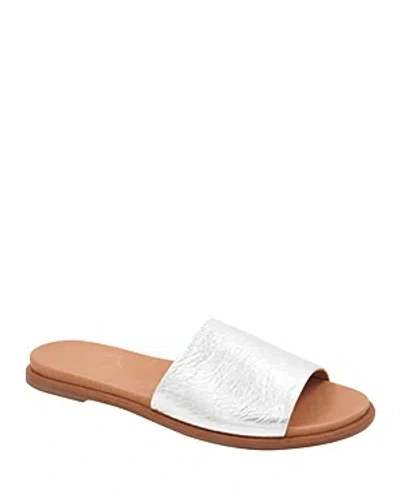 Shop Andre Assous Women's Fran Slip On Slide Sandals In Silver