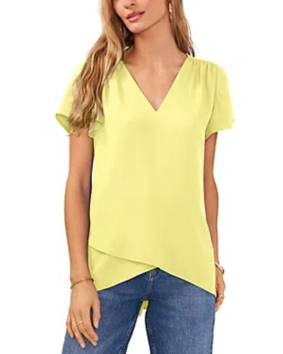 Shop Vince Camuto Crossover Top In Bright Lem