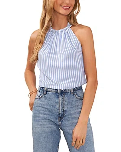 Shop Vince Camuto Ruched Halter Top In Airy Blue