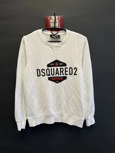 Pre-owned Dsquared2 X Vintage Dsquared2 Caten Twins Brothers 64 Sweatshirt In White