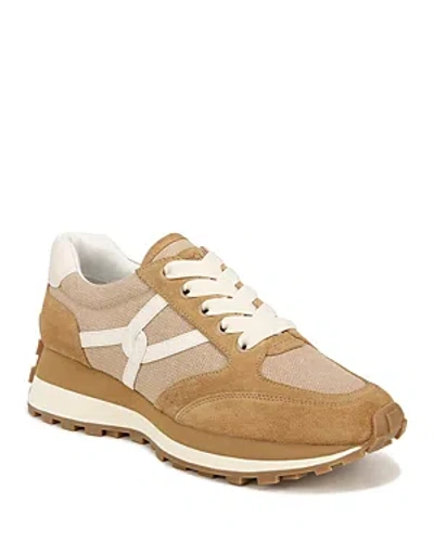 Shop Veronica Beard Women's Valentina Lace Up Running Sneakers In Sand/desert