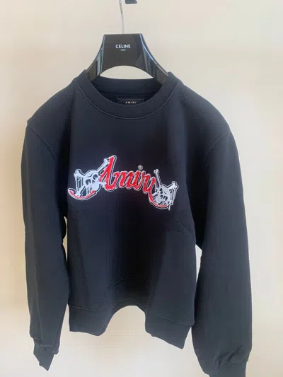 Pre-owned Amiri Motley Crue Crewneck Sweater In Black